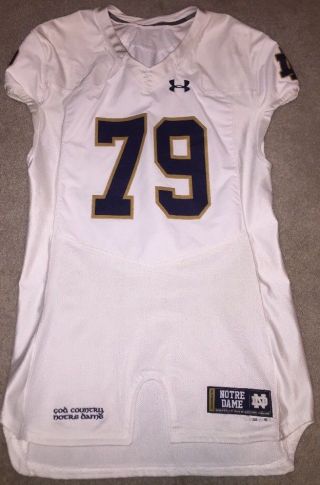 2015 Game Notre Dame Football Under Armour Away Jersey 79 Good Use