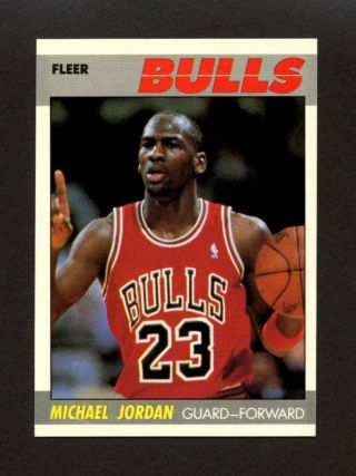 1987 - 88 Fleer 59 Michael Jordan Chicago Bulls Hall Of Fame Hof 2nd Year -