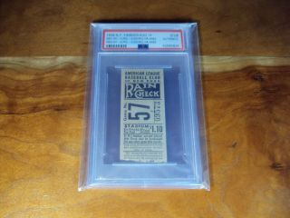 1938 Yankees Ticket Psa Lou Gehrig 2 Hrs Final 2 Home Run Day Monte Pearson Win