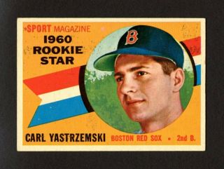 1960 Topps 148 Carl Yastrzemski Boston Red Sox Hall Of Fame Hof Rookie Rc Ex - Mt