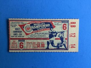 1964 World Series Game 6 Yankees Vs Cardinals Ticket Stub (maris/mantle Hr 