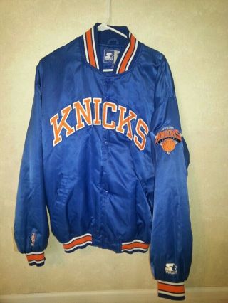 York Knicks Satin Starter Jacket Size Xl