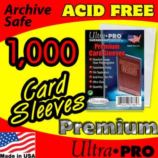 1000 Ultra Pro Platinum Premium Card Sleeves Acid Archive Safe 81385 - 10