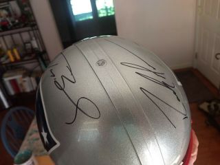 Signed Tom Brady,  Randy Moss Patriots Helmet