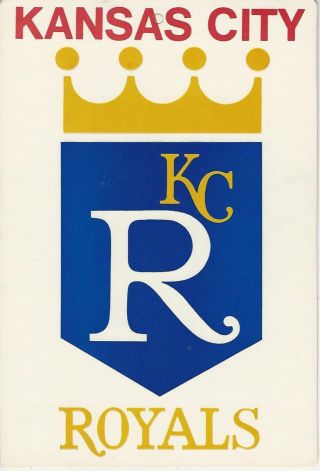 1972 Baseball Team Logo Plaques,  7.  5x11 Inches,  Cardboard,  Royals,  Zql