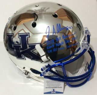 Josh Allen Uk Kentucky Wildcats Signed Auto Full Size Chrome Helmet Beckett Bas