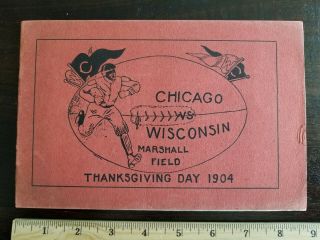 1904 University Of Wisconsin Vs University Of Chicago Football Program