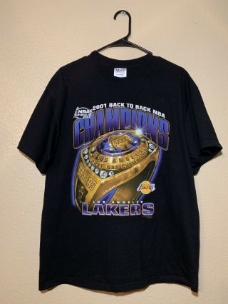 Los Angeles Lakers 2001 Back To Back Champions Shirt