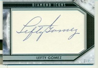 2019 Diamond Icons Lefty Gomez Cut Signatures Auto Card 