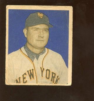 1949 Bowman Baseball Card 85 Johnny Mize