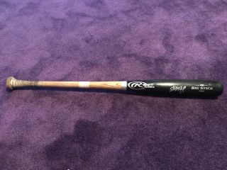 Starling Marte Game Bat Pittsburgh Pirates Autograph Signed Cracked