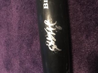 Starling Marte Game Bat Pittsburgh Pirates Autograph Signed Cracked 4