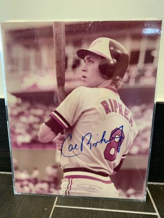Cal Ripken Jr.  Signed Autograph Photo Box 1980’s Baltimore Orioles