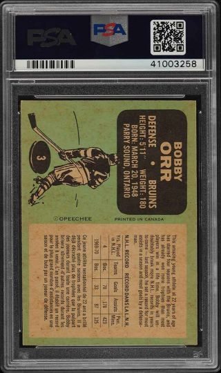 1970 O - Pee - Chee Hockey Bobby Orr 3 PSA 9 (PWCC) 2