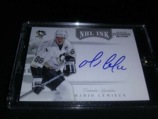 2011/12 Panini Contenders Mario Lemieux Nhl Ink On Card Auto