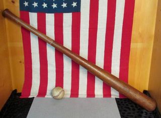 Vintage National League Wood Baseball Bat Championship 1723 Dash - Dot 36 " Antique