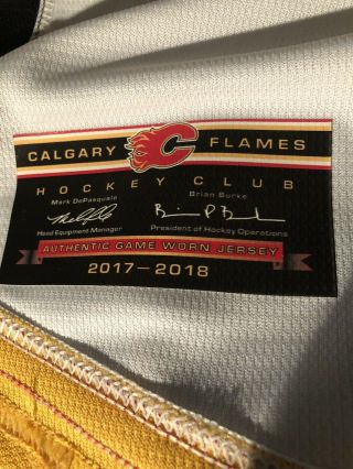 2017/18 Calgary Flames Troy Brouwer Game Worn Jersey Size 58 4