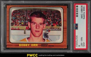 1966 Topps Hockey Bobby Orr Rookie Rc 35 Psa 8 Nm - Mt (pwcc)