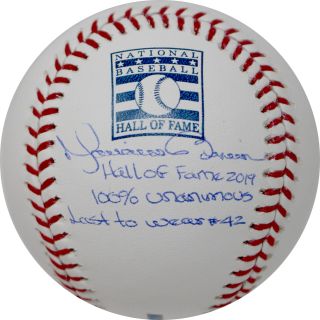 Mariano Rivera Signed Hall Of Fame Baseball With Multiple Inscriptions