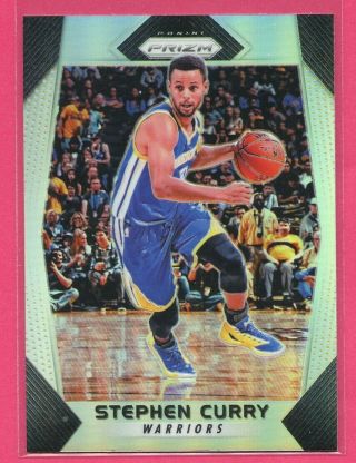 2017 - 18 Panini Prizm Stephen Curry 41 Silver Prizm - Golden State Warriors