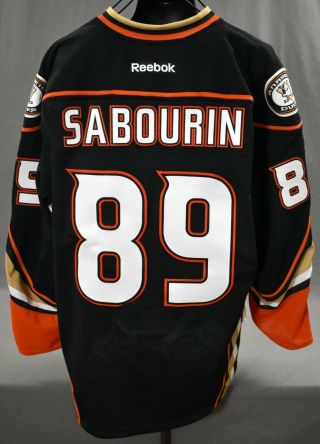 Sabourin 89 Signed Anaheim Ducks Game Issued Not Worn No Set Tag Jersey