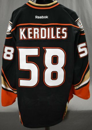 Nicolas Kerdiles 58 Signed Anaheim Ducks Game Issued Not Worn Hockey Jersey