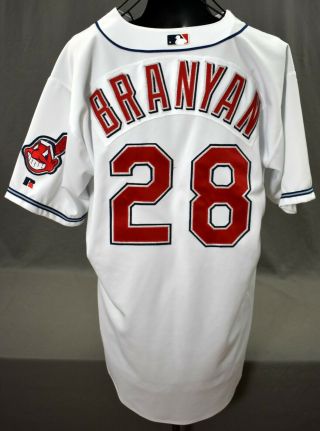 2002 Russell Branyan Cleveland Indians Game Worn Baseball Jersey Lelands Loa