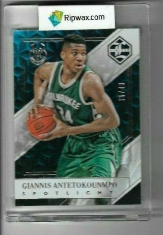 Giannis Antetokounmpo 2015 - 16 Limited Basketball Spotlight Card 15/49 - Bucks