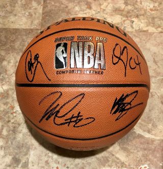 2019 Golden State Warriors Team Signed Autographed F.  S.  Basketball Curry W/coa