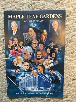 1981 - 82 Toronto Maple Leafs Nhl Official Team Photo - Maple Leaf Gardens 50th