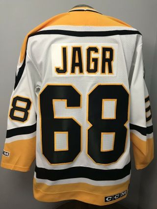 Ccm Jaromir Jagr Pittsburgh Penguins Nhl Hockey Jersey White Adult Medium