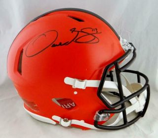 Odell Beckham Full Name Signed Browns F/s Speed Authentic Helmet - Jsa W Auth Bl