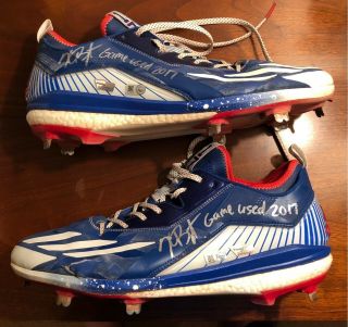 2016 World Series Chicago Cubs Kris Byant Game Cleats.  Mlb Holo,  1/1