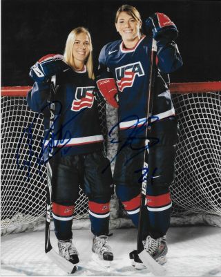 Auto Jenny Porter And Hillary Knight Team Usa 2010 Olympics Womens Hockey 8x10