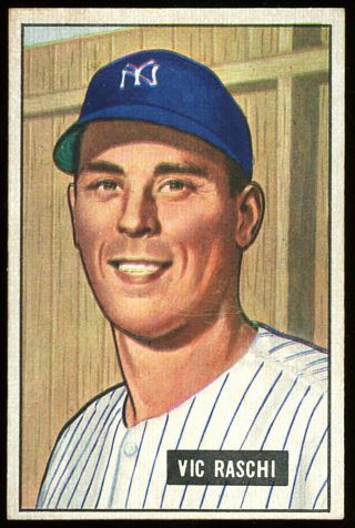 1951 Bowman 25 Vic Raschi,  Yankees.  Ex,  /exmt