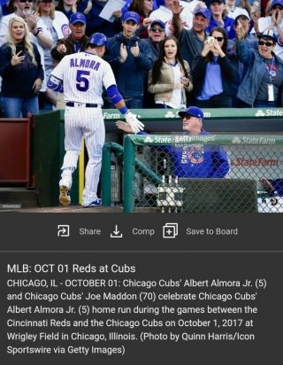 2017 Albert Almora Game Home HOMERUN Jersey MLB Chicago Cubs 2016 WS Champ 10