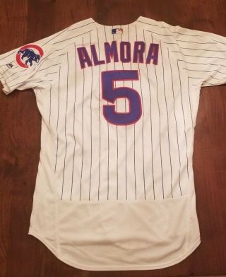 2017 Albert Almora Game Home HOMERUN Jersey MLB Chicago Cubs 2016 WS Champ 2