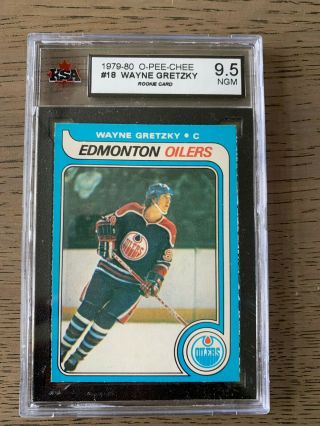 1979 - 80 O - Pee - Chee Wayne Gretzky 18 Hockey Card - 9.  5 Grade Ksa