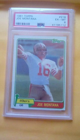 1981 Topps Joe Montana Rookie Card Psa 6 Bowl Legend