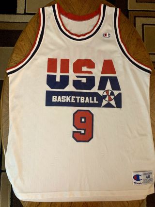 Nba 1992 Olympics Usa Dream Team Michael Jordan Champion Jersey Size 48 Xl Gold