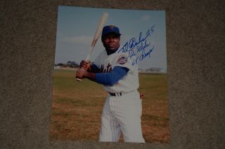 Ed Charles Signed Autographed 8x10 Photo York Mets W/1969 Ws Champs Insc