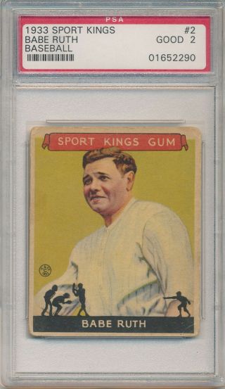 1933 Goudey Sport Kings - Babe Ruth Baseball - Psa 2 Good (svsc)