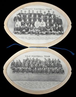 November 25th 1911 Harvard v Yale Tie Game Football Shaped Program EX - MT 2