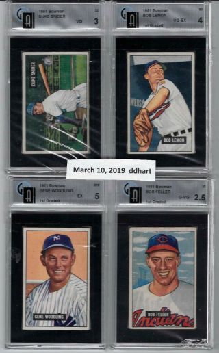 1951 Bowman Baseball Complete Set W/ PSA Graded MANTLE & MAYS & 22 graded PSA GI 6