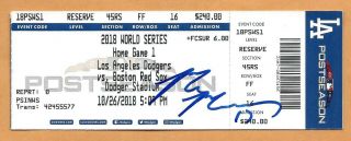Max Muncy - Signed,  Autographed 2019 W.  S.  Ticket Stub - Game 3 - - - Dodgers - Psa/dna