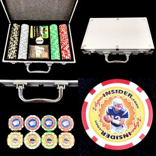 Tom Brady Patriots 10g Vegasinsider.  Com Clay 195 Poker Chip Collectors Set Rare