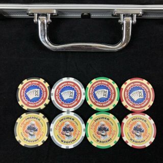 Tom Brady Patriots 10g VegasInsider.  com Clay 195 Poker Chip Collectors Set Rare 7