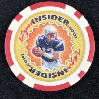 Tom Brady Patriots 10g VegasInsider.  com Clay 195 Poker Chip Collectors Set Rare 8