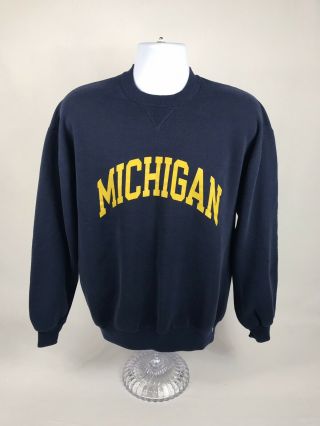 Vtg 90’s Russell Athletic University Of Michigan Crewneck Sweatshirt Size Xl