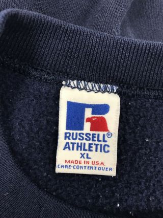 VTG 90’s Russell Athletic University Of Michigan Crewneck Sweatshirt Size XL 3
